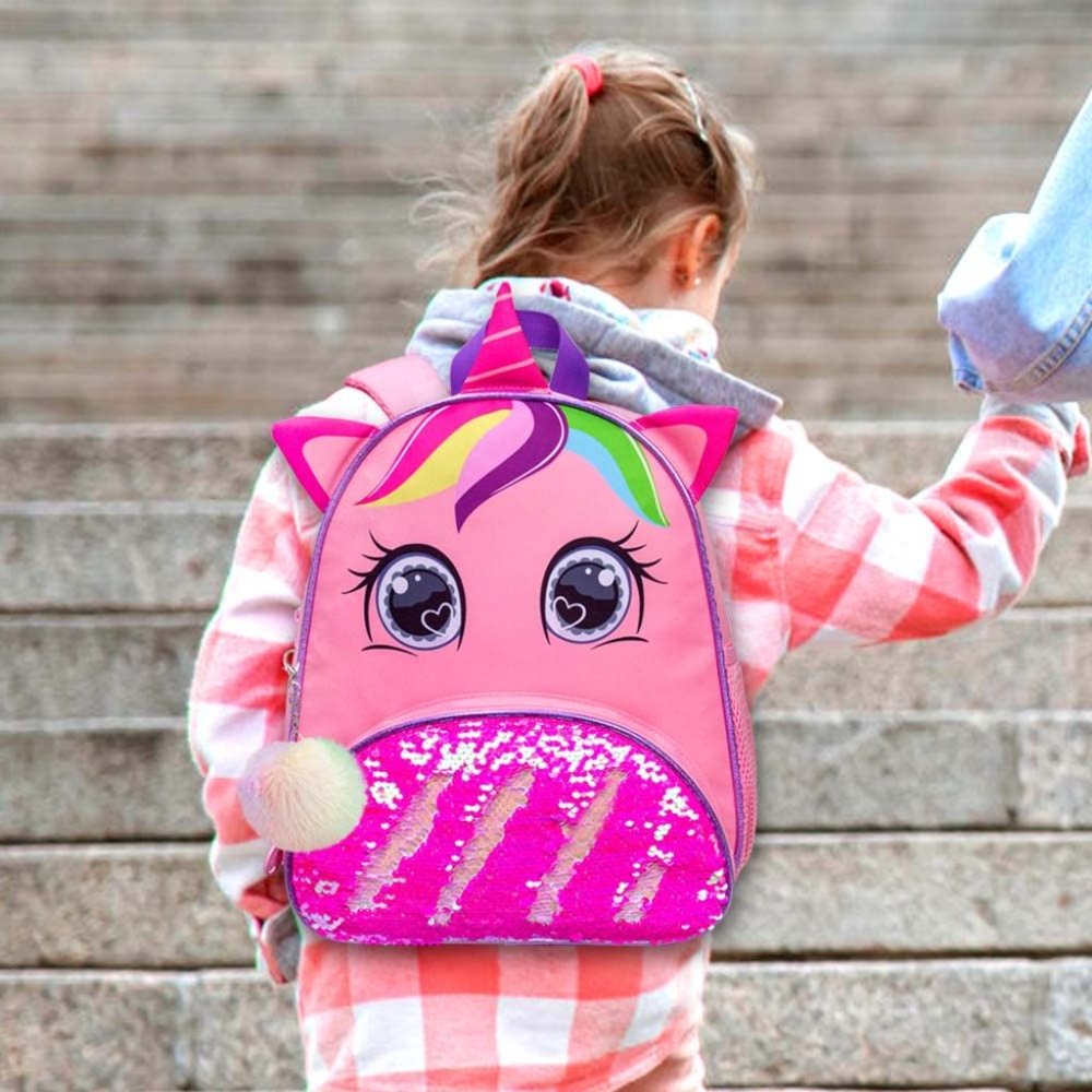 New Toddler Backpack for Girls, Kids Cute Unicorn Preschool Bookbag,Kindergarten - Picture 5 of 14